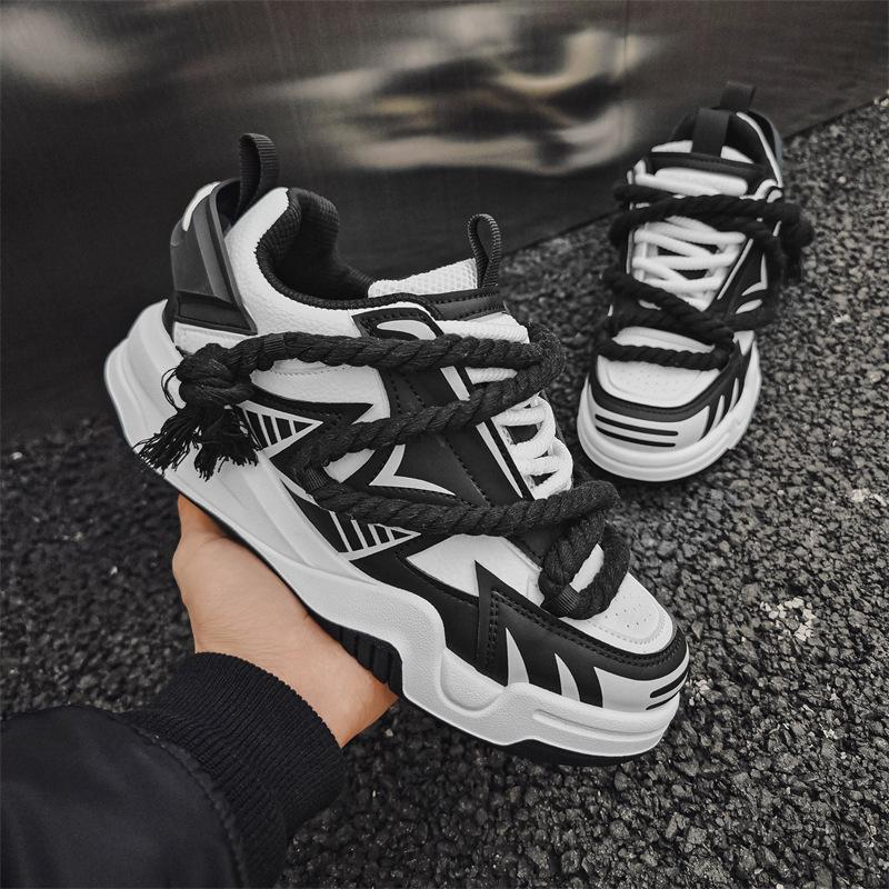 

Board shoes men s 2024 new niche design embroidery dreadlocks trendy shoes fashion street dragon year platform men s shoes bread shoes 44