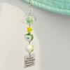 Transparent Keychain Cute Wind Chime Pendant Keyring Mobile Phone Lanyard Kawaii Bag Decorative Accessories Home Decorations