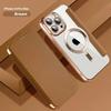 Electroplated Flip Leather Case for iPhone 16 15 14 13 12 11 Plus Pro Max for Magsafe Wireless Charging Protection Luxury Cover