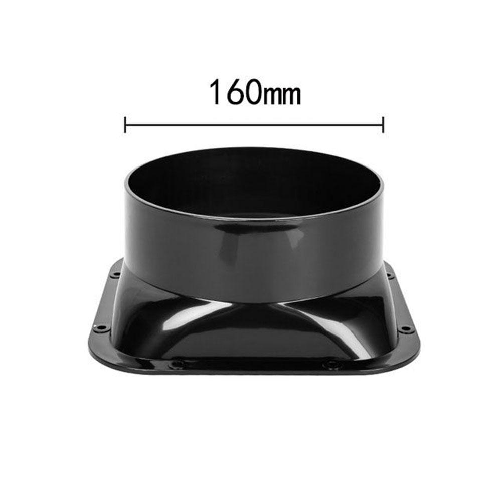 Vents Parts Duct Connector Kitchen ABS Plastic Black For 100-300mm Dia Hose Check Valve Square Flange Wind Resistance