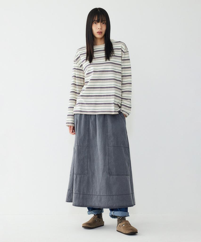 STUDIO TOMBOY Pigment Elastic Skirt_Navy 9176132971