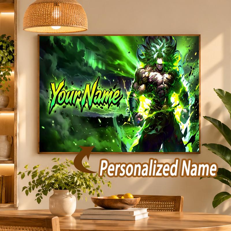 Broly Custom Name Diamond Painting Personalized 5D Full Drill DIY Diamond Art Home Decor