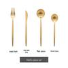Gold 304 Stainless Steel 4-Piece Steak Cutlery Set