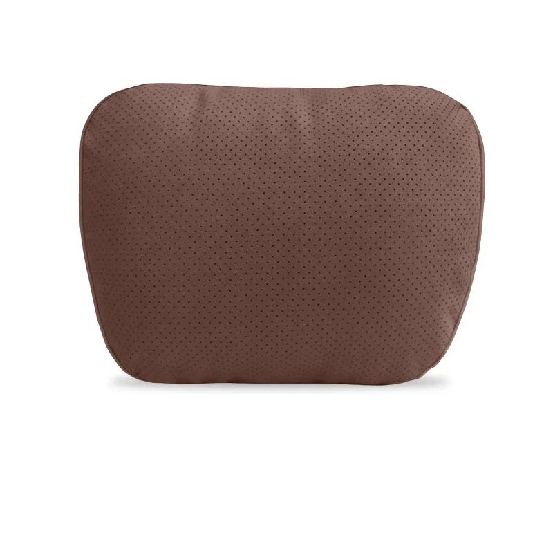 Car Headrest Universal Neck Pillow Breathable Holes Headrest Wool Fabric Perforated Lumbar Pad Car Interior Accessories