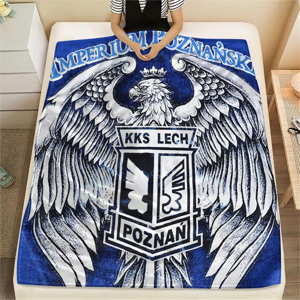 1PC Lech Poznan Patterned Flannel Blanket Suitable For All Seasons for Home Decor Warmth and Comfort Gifts Holiday Present