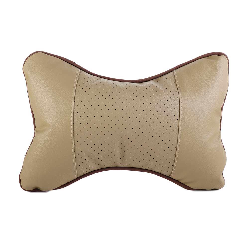 

PU Leather PU Leather Car Neck Pillows Breathable Comfortable Auto Seat Head Neck Rest Cushion Mini Easy Install бежевий