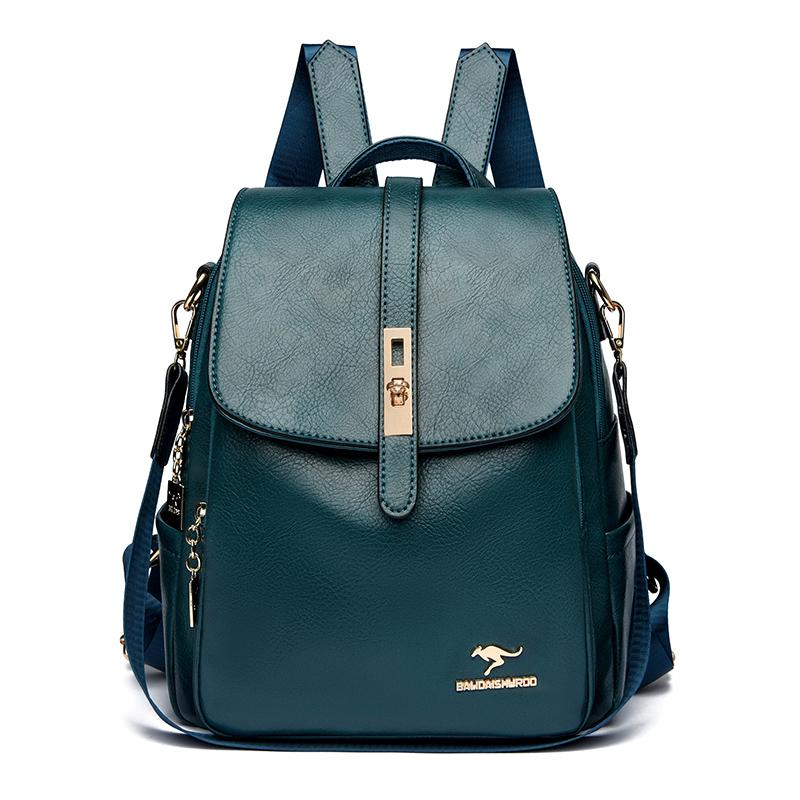 Large capacity leather backpack for women vintage bag school backpacks ladies travel backpack backpacks high-quality bags