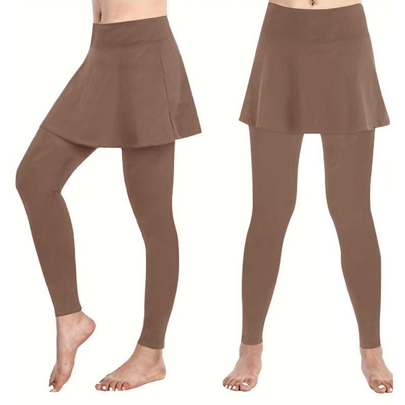 Spring and Summer Fitness Training Yoga Base Skirt with High Waist Belly Closure Buttocks Slimming and Tight Sports Pants