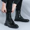 Fashion High Quality Mens Leather High Top Boots Trendy and Fashionable On The Street Comfortable and Durable Outdoors Men Chelsea Boots