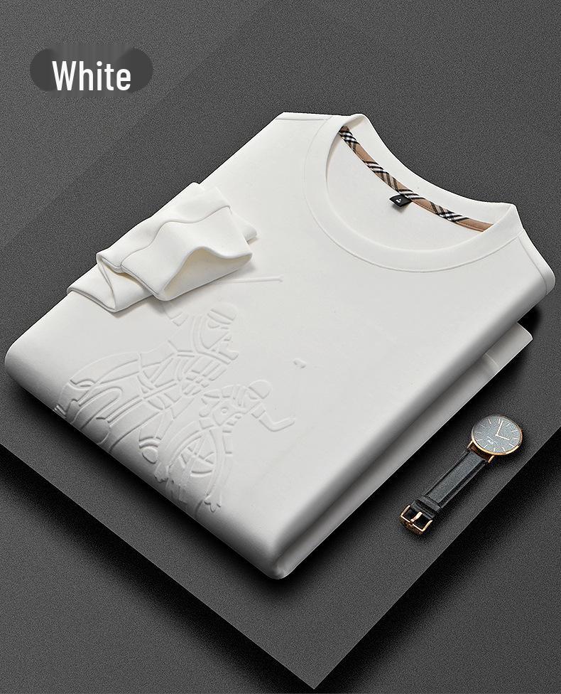Sweatshirt épais à col rond pour homme Paisenlong 2025: Tendance Européenne & Américaine Automne/Hiver pour l'Âge Moyen à Avancé
