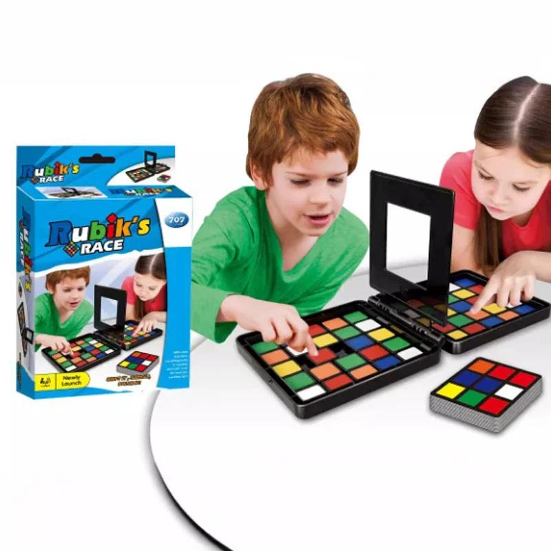 Kids Color Battle Square Race Game Parent-Child Desktop Puzzles Learning Educational Toys Anti Stress Boys Gifts Kid Friendly Entertaining Fun Play