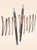 Dual-Ended Eyebrow Pencil & Brush - Choco Brown