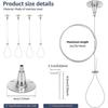 4 Pcs Ceiling Support for Closet Rod 2m/78.74inch Adjustable Closet Rod Support Bracket Stainless Steel Ceiling Supports Assembly