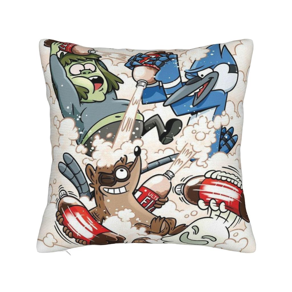 R-Regulars Show Cartoon Anime Pillowcase Merch Soft Cushion Cover Decorative Throw Pillow Case Cover Home Multi-Size