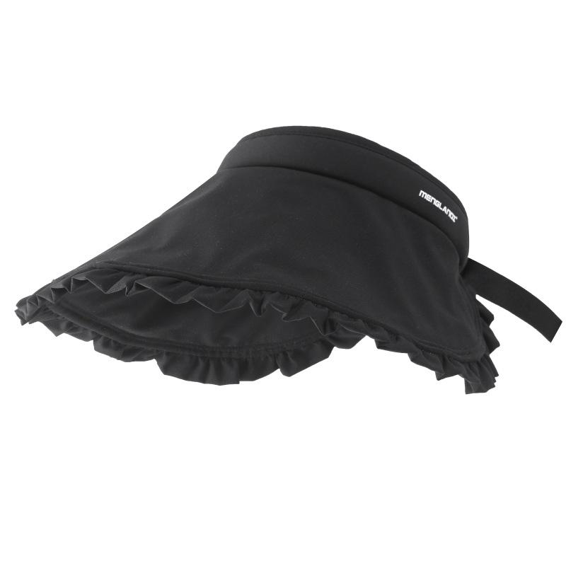 Women'S Uv Protection Empty Top Sun Hat Fashion Ruffle Edge Headband Shell Hat Outdoor Sun Protection Travel