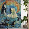 Arctic Wildlife Waterproof Shower Curtain - Vibrant Polar Bear And Penguin Design For A Unique Bathroom Dcor Experience