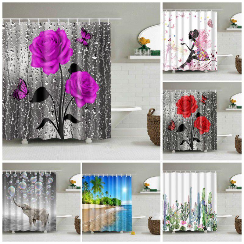 Stunning Waterproof Shower Curtain With Hooks Perfect Bathroom Decoration