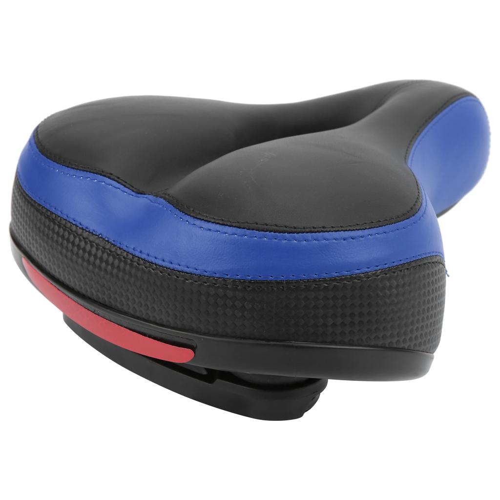 Fahrradsattel Mikrofaserleder Hohlausgeschnitten Stoßdämpfer Mountainbike Sattelsitz(Schwarz Blau )