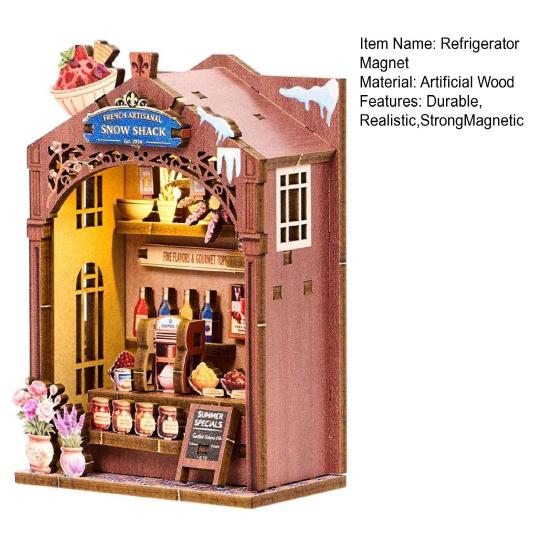 Mini Cute Refrigerator Magnets DIY 3D Puzzle Magnetic Building Blocks Assemble