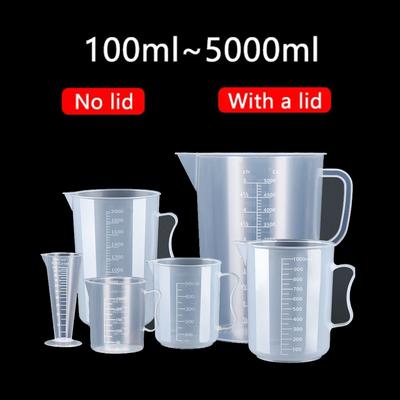 Thickened Plastic Measuring Cup with Scale Large Capacity Transparent Mixing Cup Laboratory Beaker Kitchen Plastic Cooking Tool