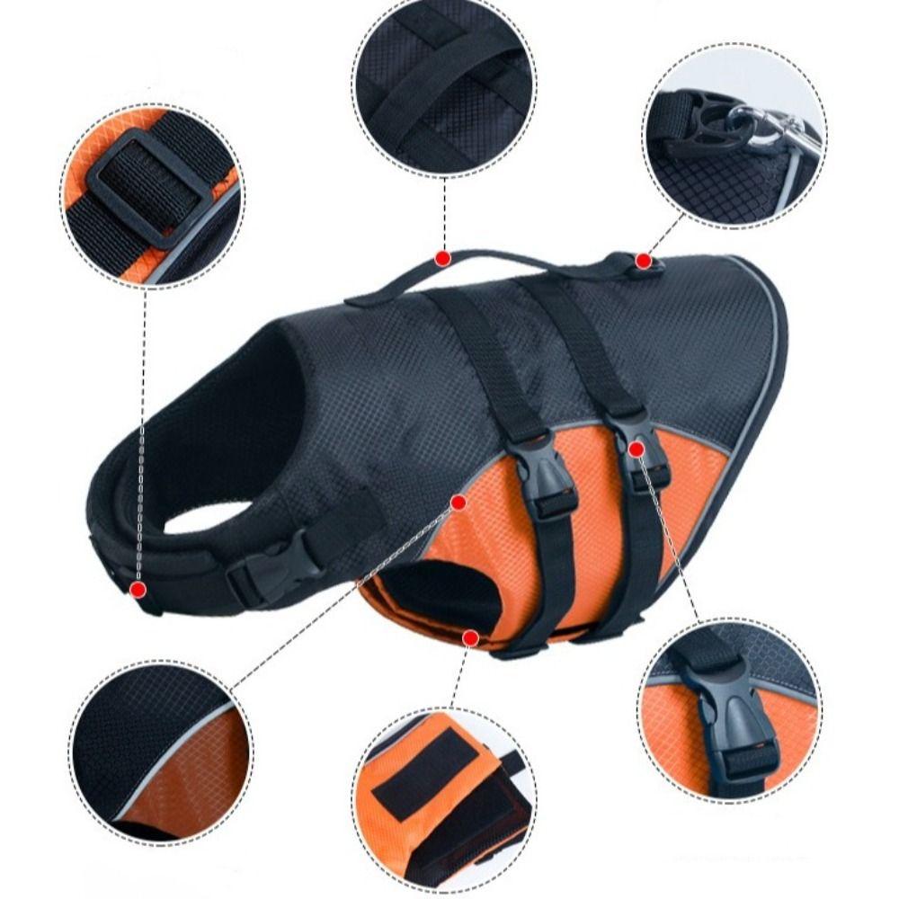 Adjustable Pet Safety Vest Enhanced Buoyancy Dog Swimming Suit Outdoor Activities