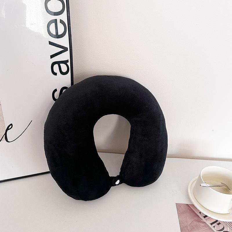 Poduszka podróżna w kształcie litery U w jednolitym kolorze, pod kark i głowę