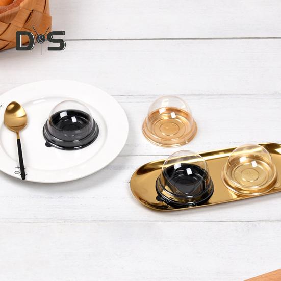 Super Wind 50Pcs Cupcake Container Disposable Food Grade Plastic Single Compartment Cupcake Carrier Holder Box for Wedding