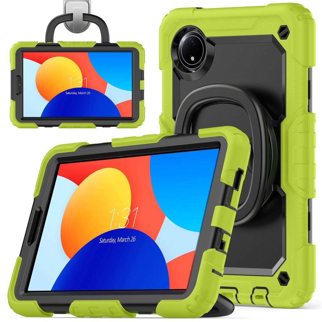 For Xiaomi Redmi Pad SE 4G 8.7 Inch Kickstand Case PC+Silicone Tablet Cover with Shoulder Strap