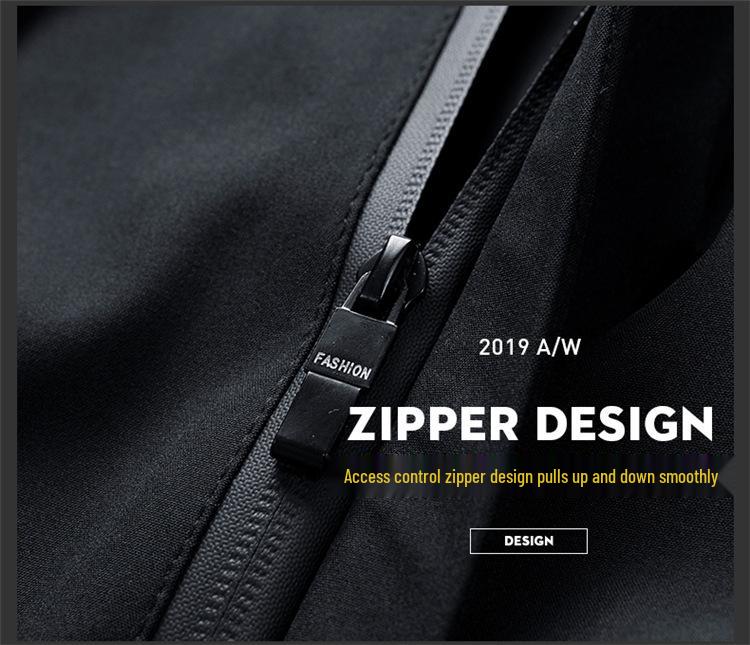 Men's 2022 Korean Style Casual Hooded Jacket - Spring/Autumn Youth Plus Size Trend