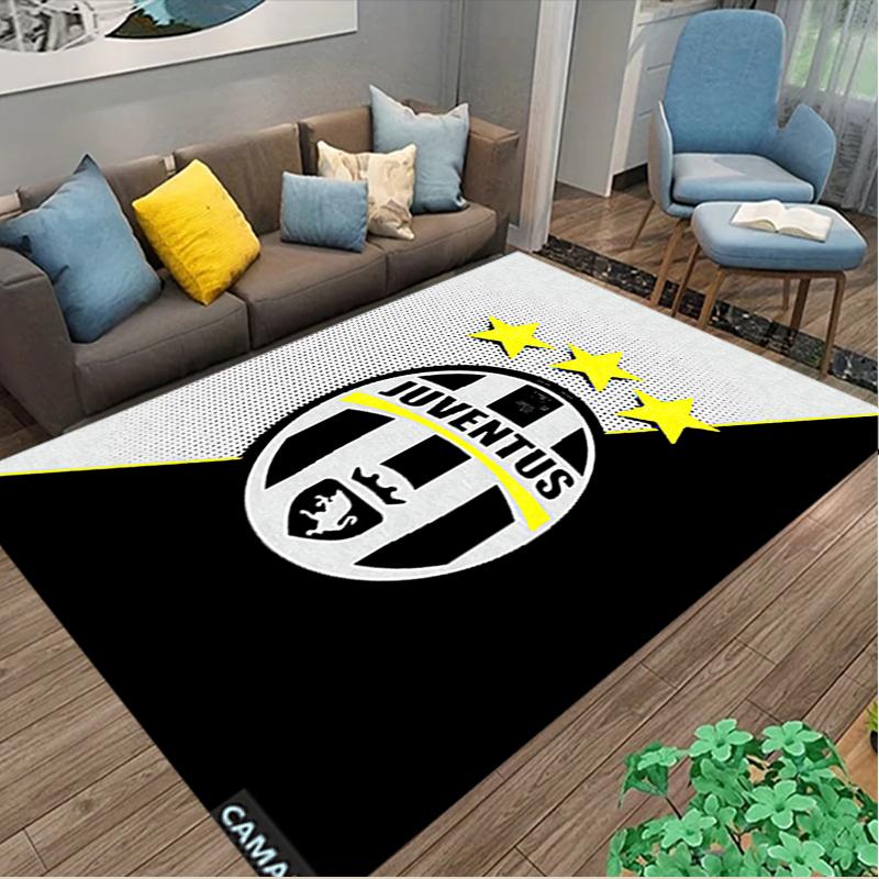 [Juventus Football Club Printed Carpet] Non-slip Office Rug, Cozy Area Carprt for Living Room Use, Soft Home Sofa Chair Mat