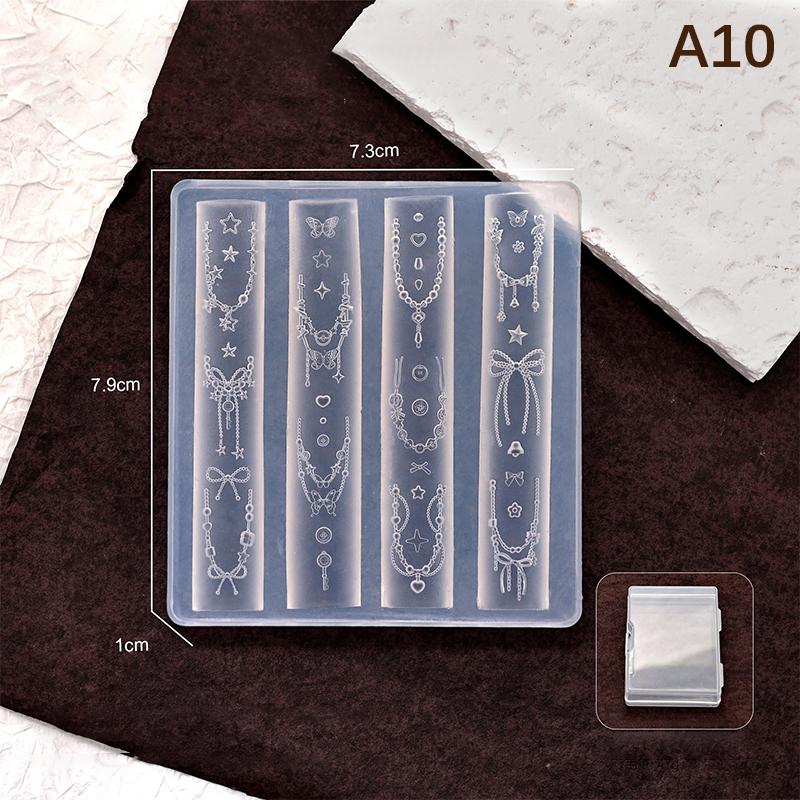 3D Silicone Relief Mold Butterfly Flower Design Nails Diy Design Nail Art Decorations Silicone Nail Mold Nail Accessories