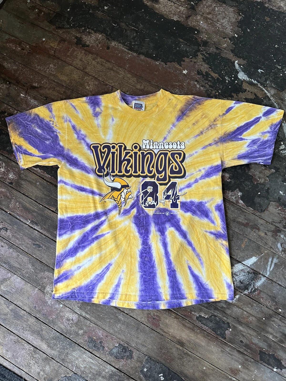 Vintage Randy Moss Minnesota Vikings Tie Dye Shirt Men’s XL 90s S