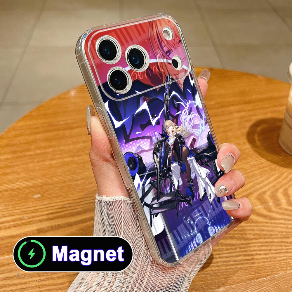 HSR Serval Clear TPU Magsafe Mobile Phone Case for iPhone 17 16 15 14 13 12 11 Air Pro Max Plus Mini Colorful Cover