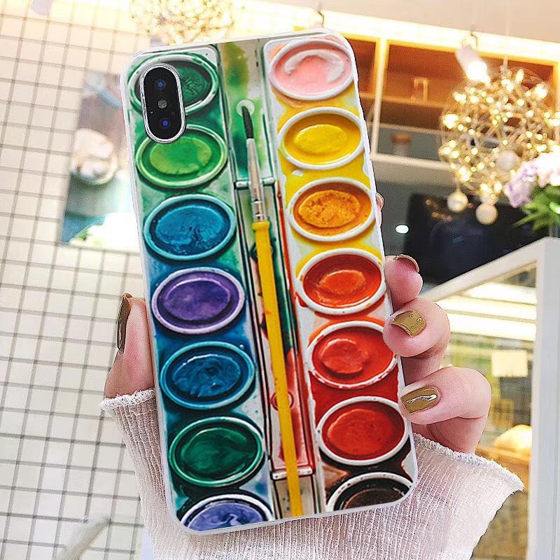 Watercolors Set Paint Palette Painting Box Phone Case For iPhone 17ProMax Air 16 15 14 13 Pro Max 15 16 Pro 15Plus