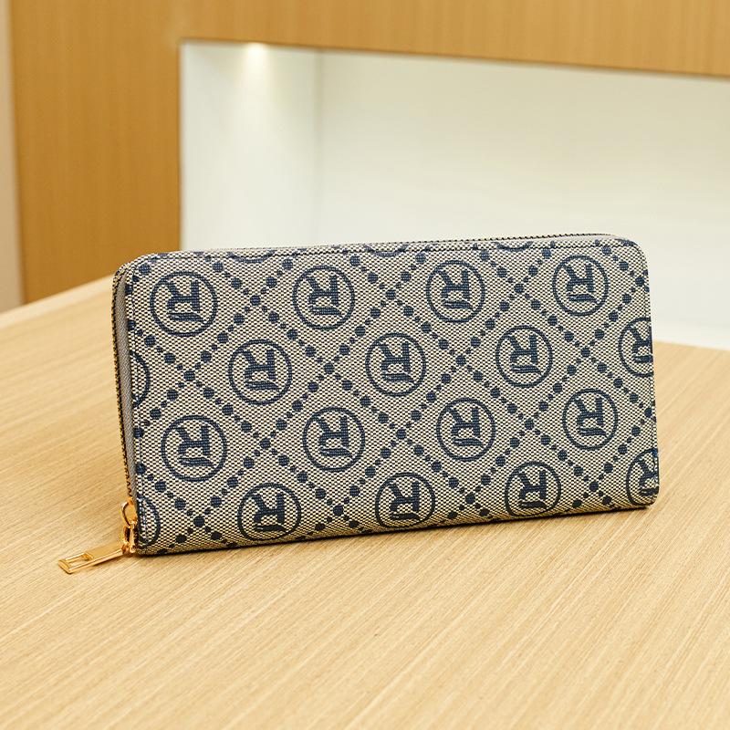 

Принт Кошелек для монет Длинный Женский Клатч Большая Вместимость Европейский и Американский Модный и Простой Буква Сумка для Мобильного Телефона