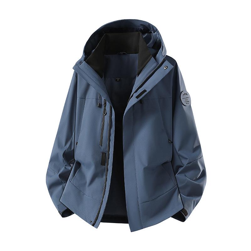 Men's and Women's Windproof Waterproof Hooded Mountaineering Jacket for Spring and Autumn - Outdoor Climbing Coat
