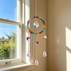 Kristall-Sonnenfänger Hängendes Ornament, Regenbogen Stern Mond & Sonnen Motive, Verwicklungsfreie Schnüre für stabiles Hängen, Bunte Hängedekoration für Fenstergarten