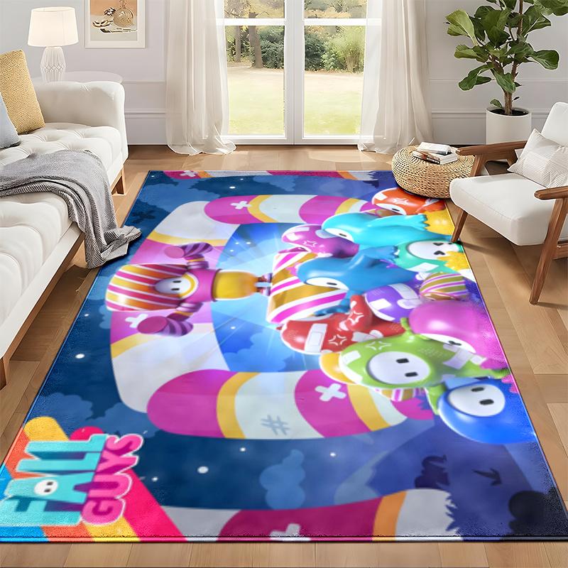 Fall guys Carpet Door Mat for Living Room or Bedroom Protective Mat Under Chair Office Decoration Christmas Gift Birthday Present