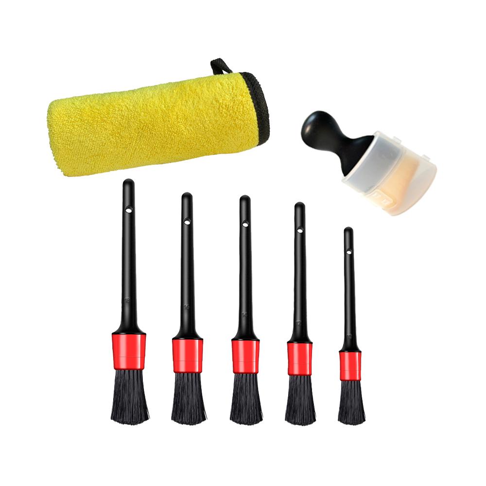 7Pcs Car Cleaning Beauty Set Automotive Wash Microfiber Towel Auto Interior Detailing Cleaning Brush Tools for Car Accessories