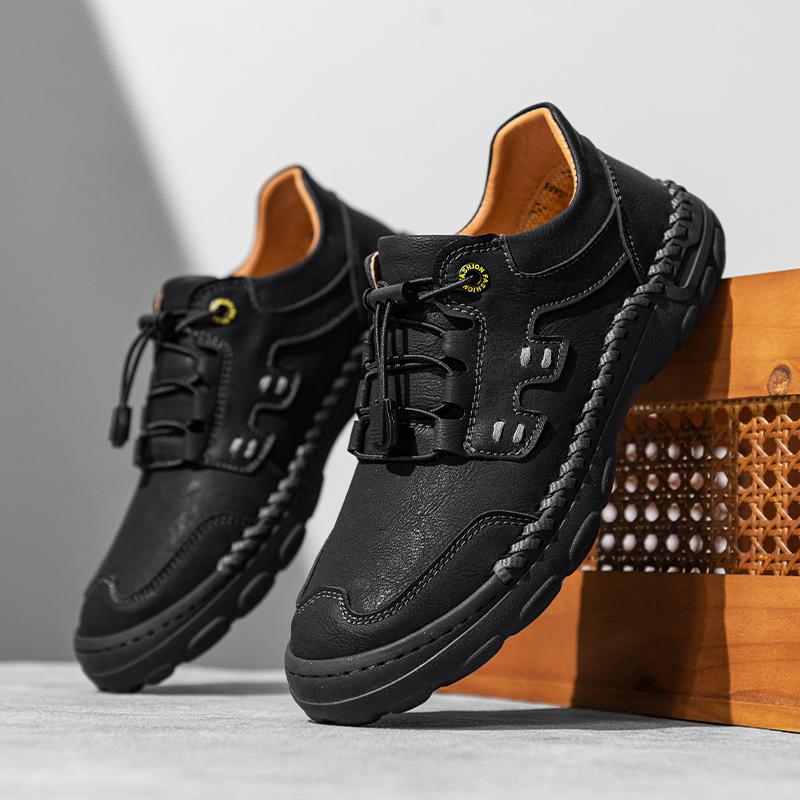 Męskie skórzane trampki, ręcznie robione buty codzienne