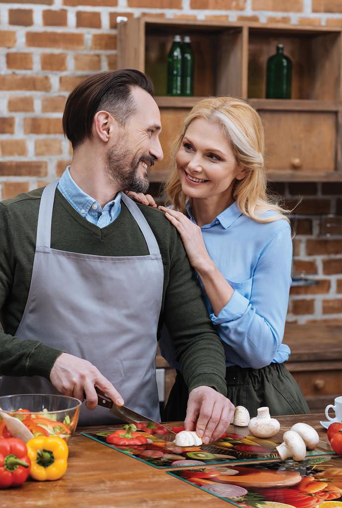 SZKLANA PŁYTA OCHRONNA NA KUCHENKĘ 90x52 JEDZENIE