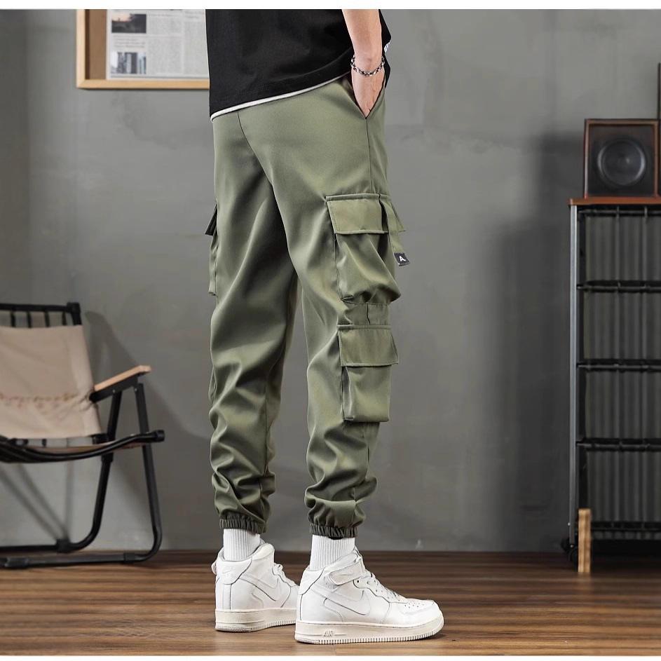 Men's Trendy Loose Fit Multi-Pocket Durable Work Joggers - Plus Size and Versatile Casual Pants