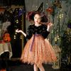 Children's Halloween costumes, girls cos masquerade show witch princess dress, little witch show costume lamp costume