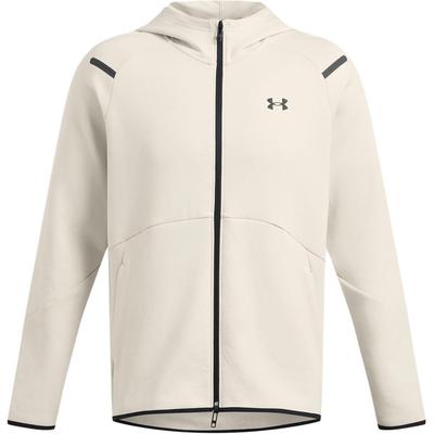 Under Armour Unstoppable UA Fleece Full-Zip Breathable Loose Fit Hooded Running Jacket Men Jackets Peak-White 1379806-110