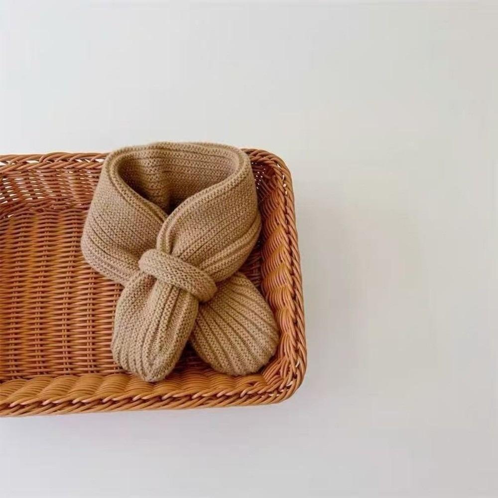 New Windproof Neck Warmer Warm Solid Color Knitted Scarf Coldproof Knitted Scarves Bib Outdoor Sports