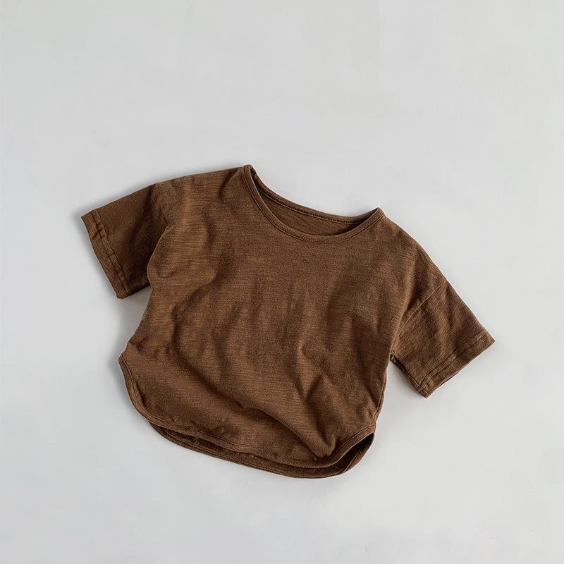 Kinder Bambus & Baumwolle Kurzarm T-Shirt: Sommer Koreanischer & Japanischer Stil
