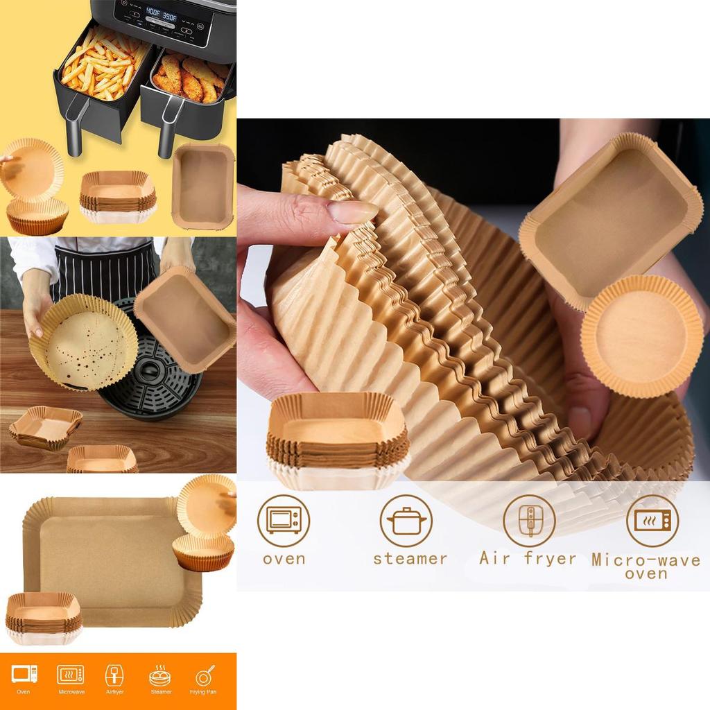 Premium Air Fryer Silicone Oil Paper Food-grade Heat-resistant Baking Sheets For Air Fryer And Oven Of 100)