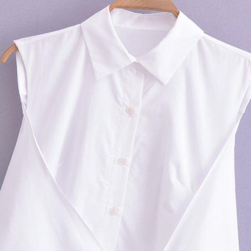 Fashion Style 2024 Spring New Arrival Women's Stylish Tied Poplin Shirt Style Dress 2766924 250