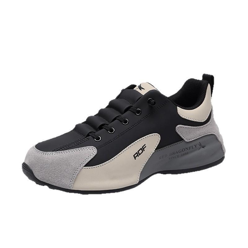 Red Dragonfly Men's Leather Casual Sneakers - Autumn 2025, Soft & Thick Sole, Trendy & Versatile