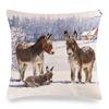 Home Decor Donkey Art: Various Scenes and Portraits Pattern Cushion Cover Suitable for Sofa Bedroom Car Pillow Cover